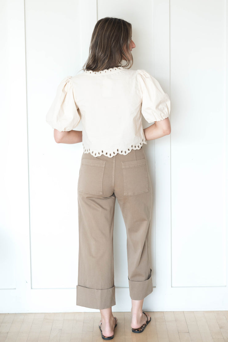 maya cuffed hem wide leg
