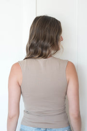 arlo double layer vneck tank