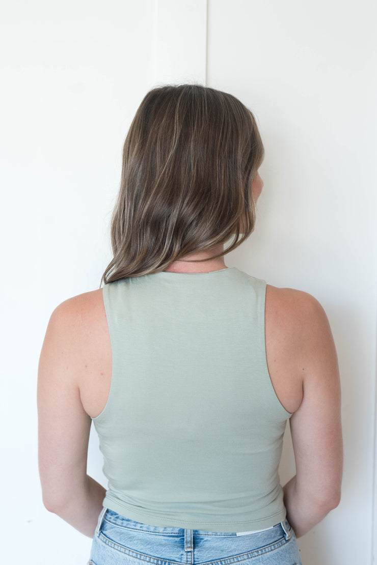 daphne high neck tank