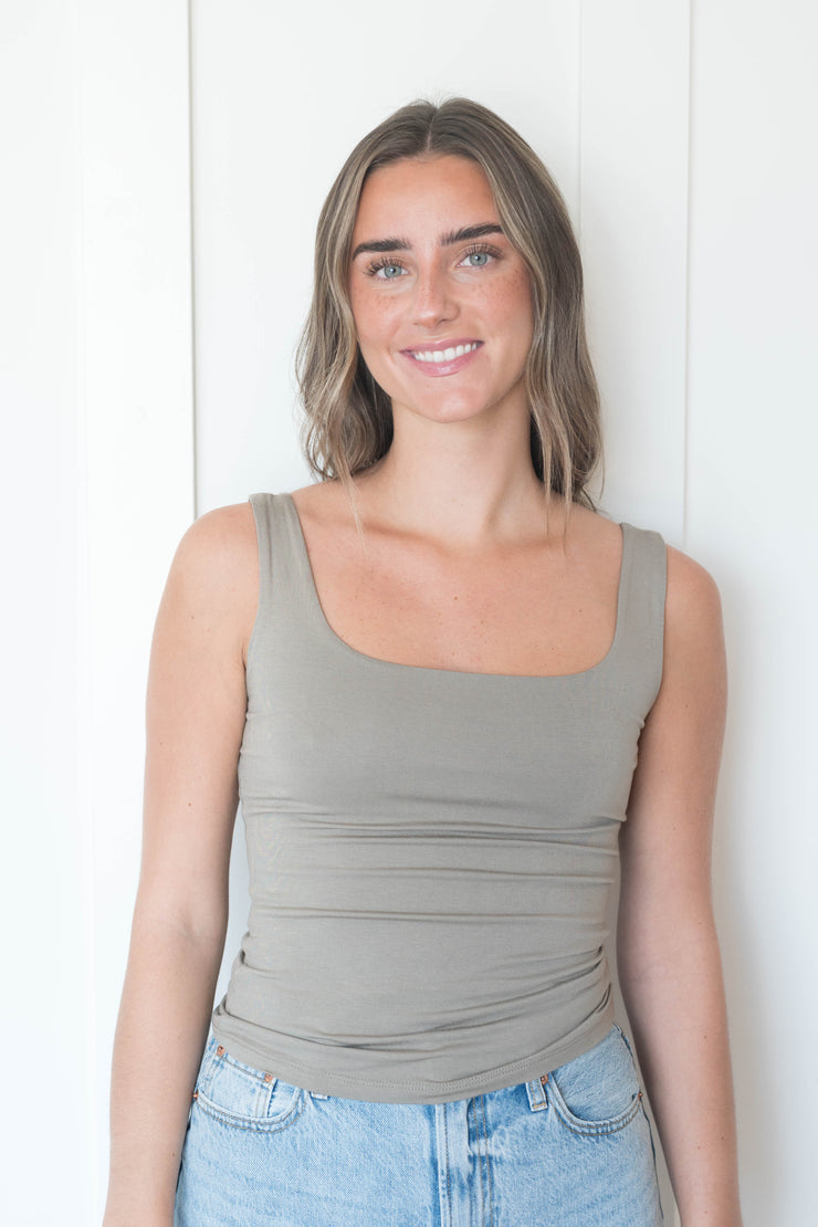 vienna square neck tank
