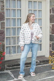 deeda floral fleece jacket