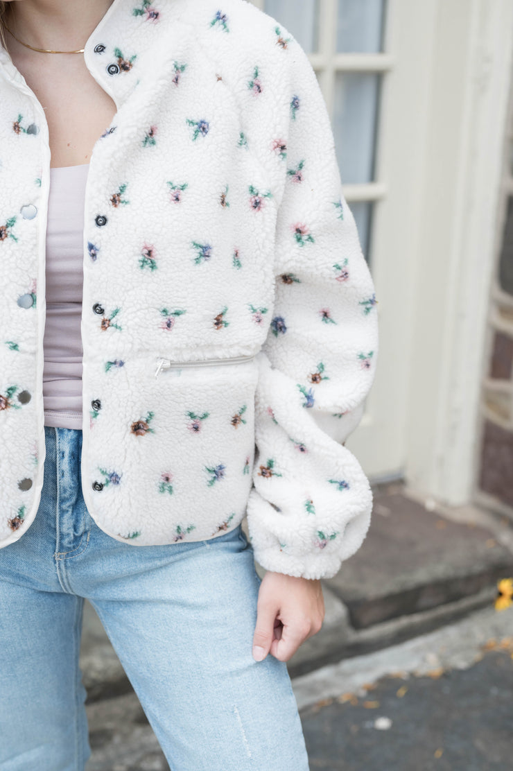 deeda floral fleece jacket