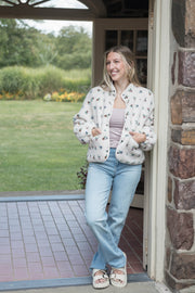 deeda floral fleece jacket