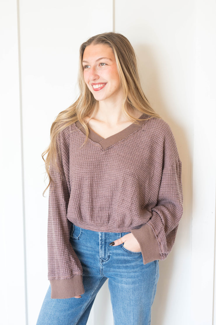 justina brushed thermal pullover