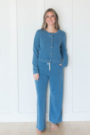 daily knit denim cardigan