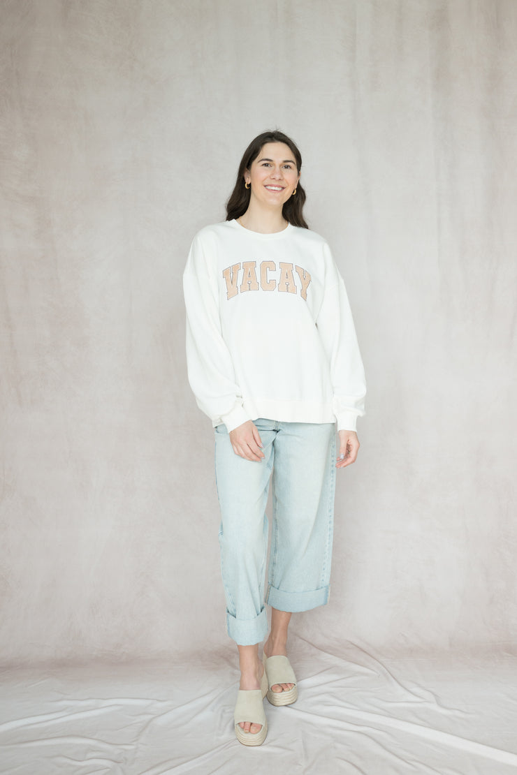vacay patch pullover