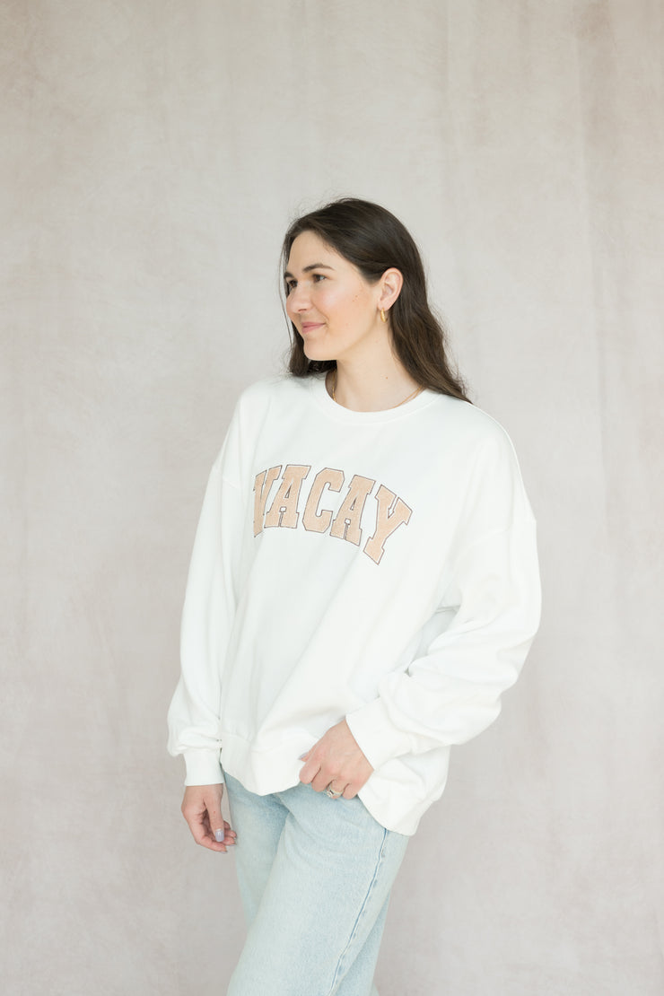 vacay patch pullover