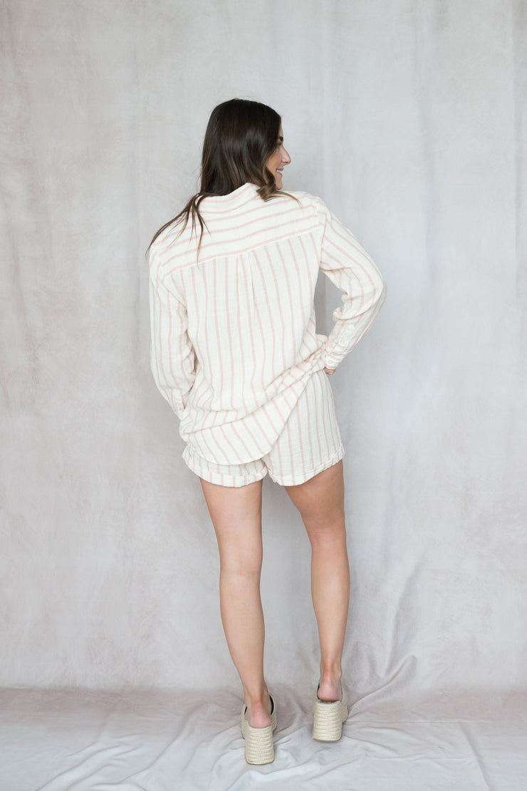 morning stripe short