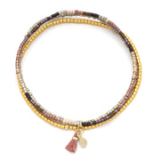 chromacolor miyuki bracelet trio | bronze multi + gold