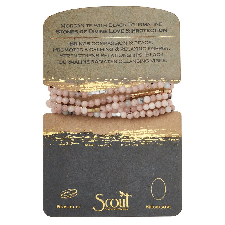 stone wrap bracelet + necklace | stone of divine love + protection