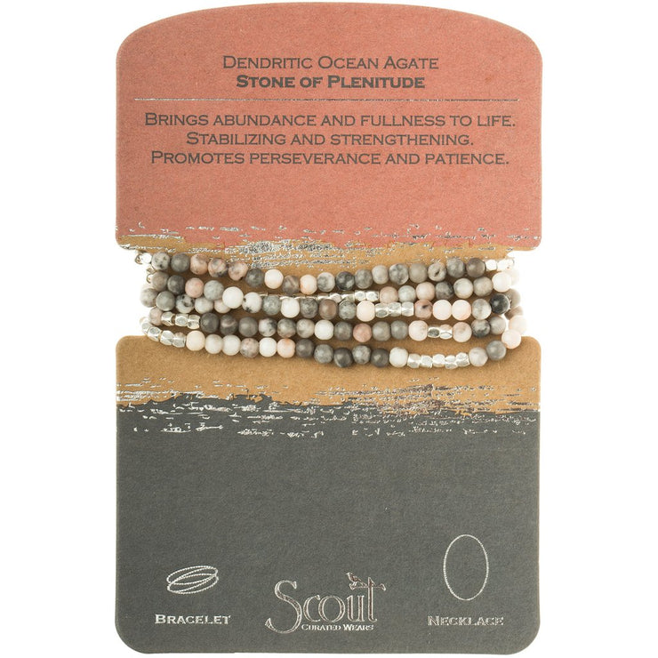 stone wrap bracelet + necklace | stone of plentitude