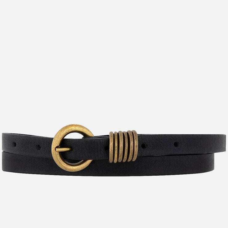 allie skinny leather belt