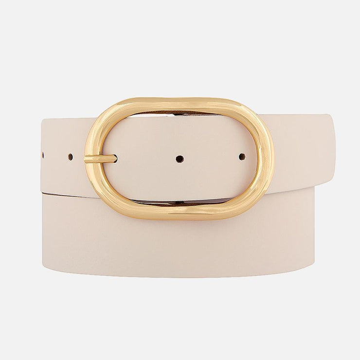 daphne oval leather belt
