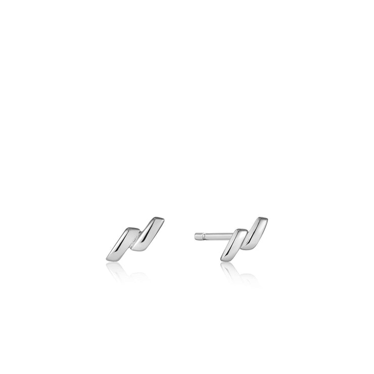 smooth twist stud earrings