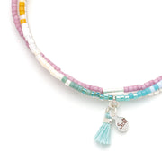 chromacolor miyuki bracelet trio | bright multi + silver