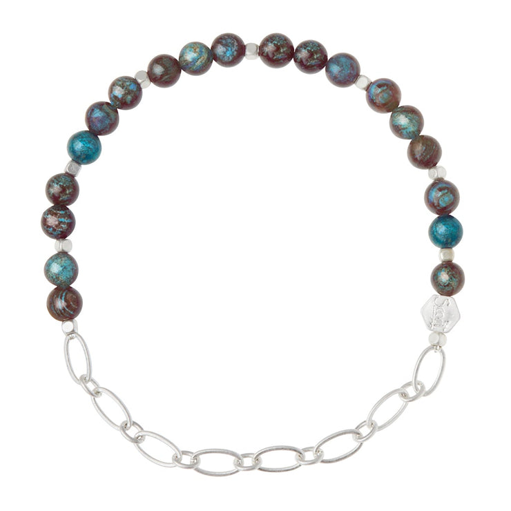 mini stone + chain stacking bracelet