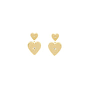 eloise heart drop earrings