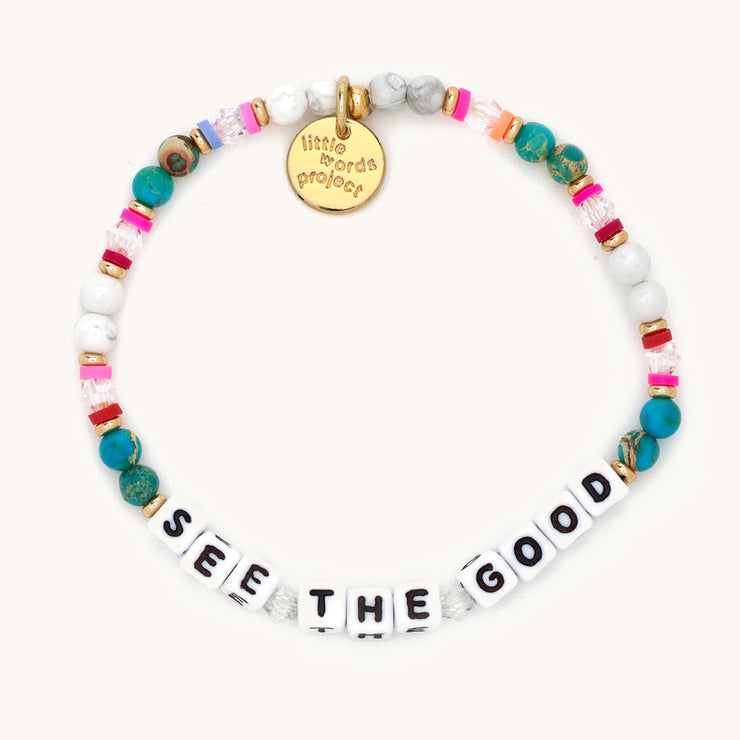 letter bead bracelet | positive vibes