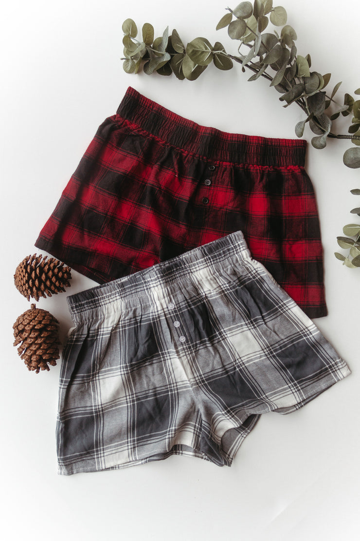 co-ed plaid boxer