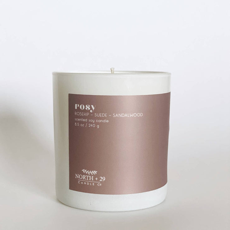 handpoured soy candle | rosy