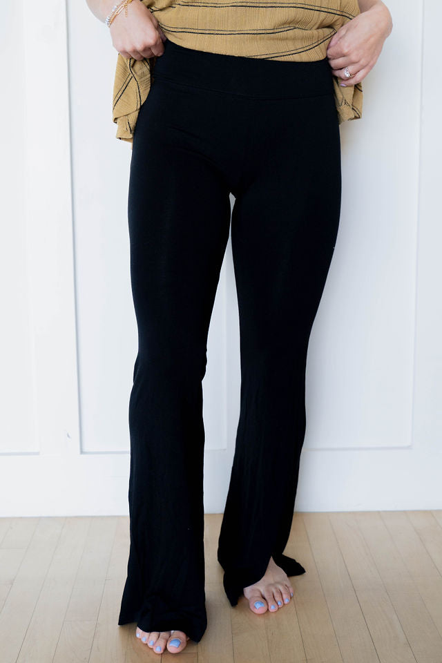 real deal slit flare pants