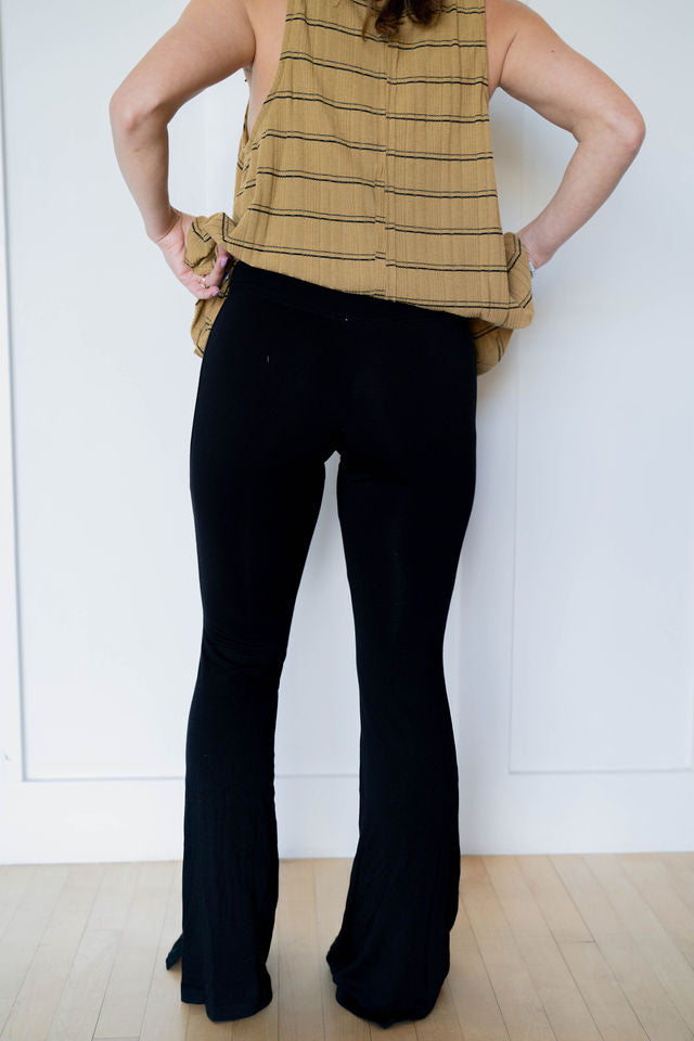 real deal slit flare pants