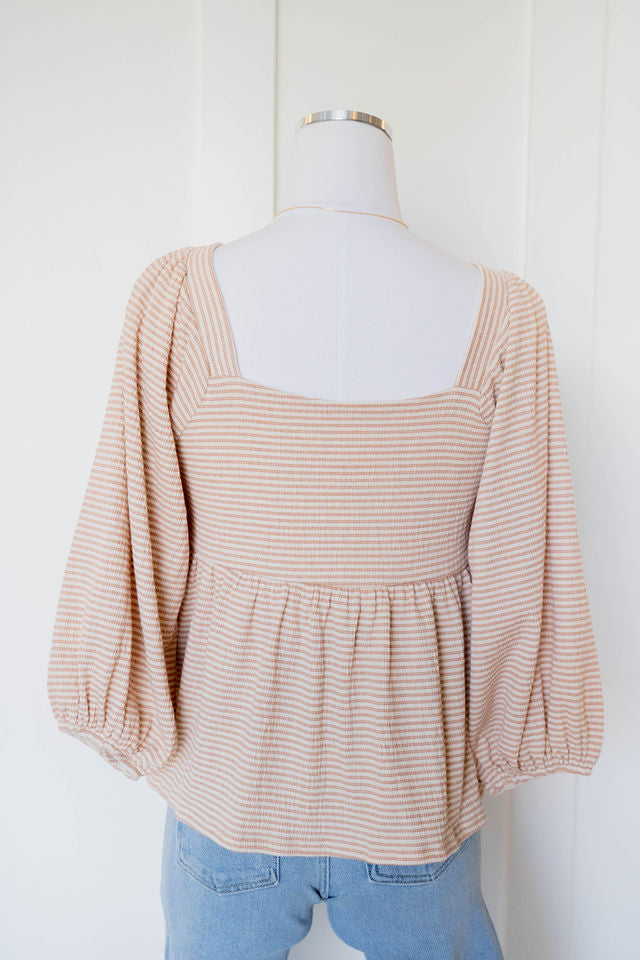 with me stripe top