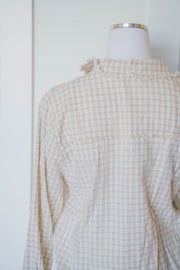 morning coffee plaid button up