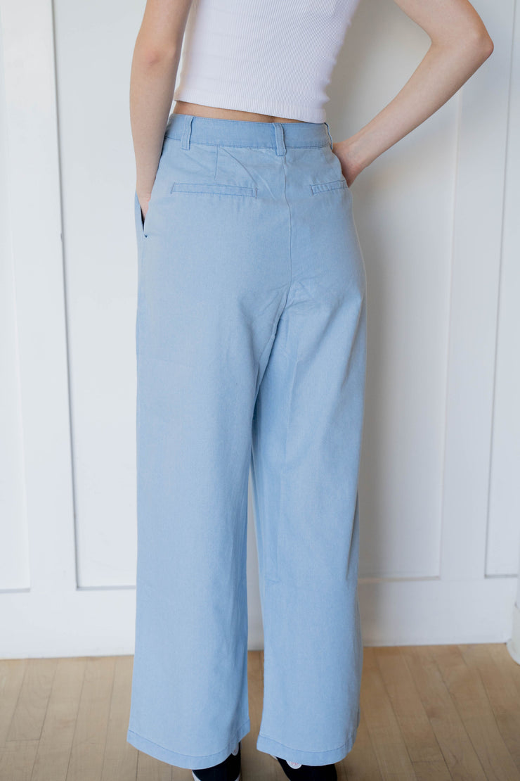 vintage blues pleated pants