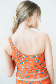 the troy one shoulder swim top