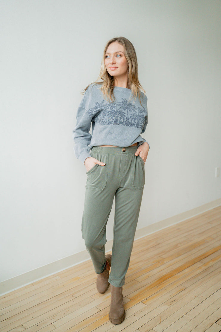 palm cityscape pullover