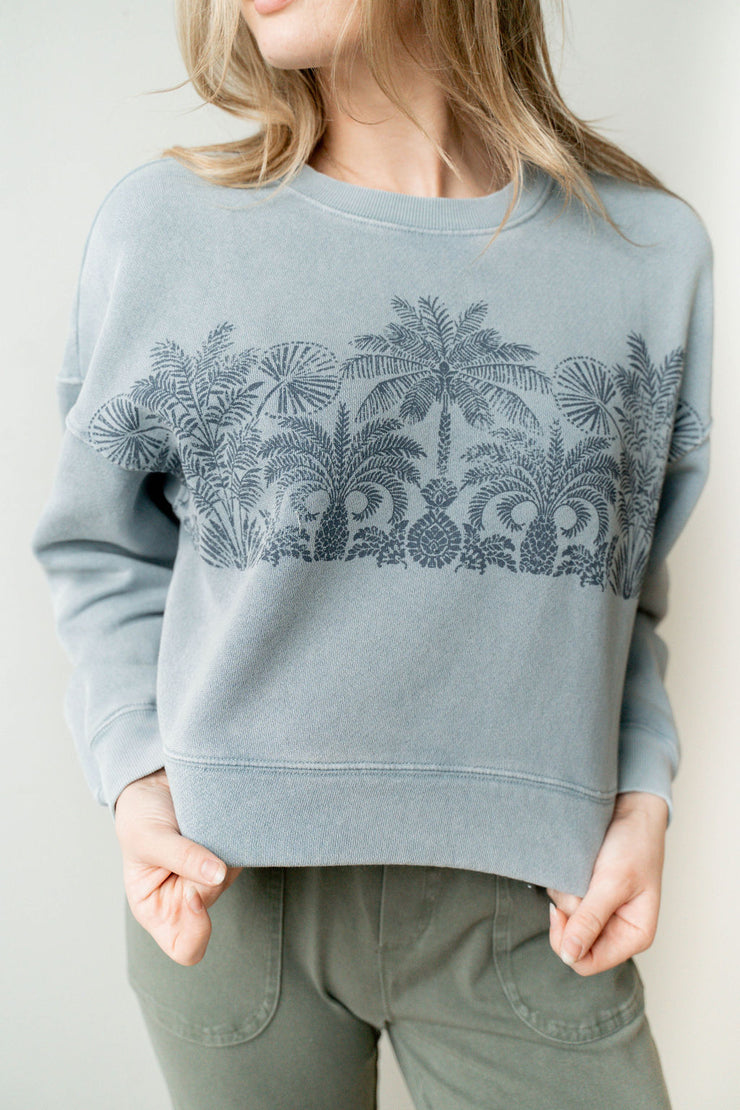 palm cityscape pullover