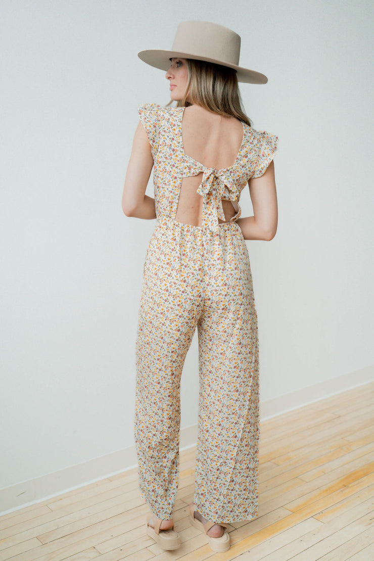 Vintage Floral Jumpsuit Wildflower Valley