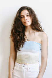 ombre smocked tube top