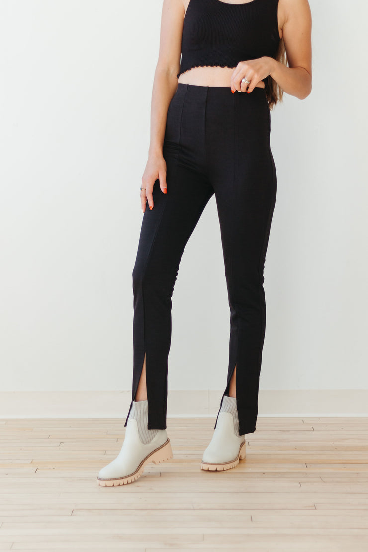 round about front slit flare pants