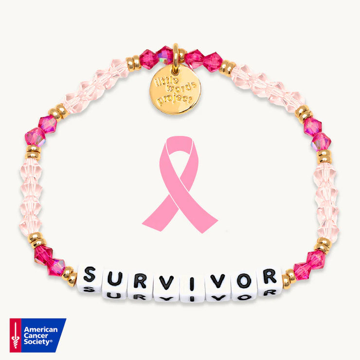 letter bead bracelet | breast cancer awareness