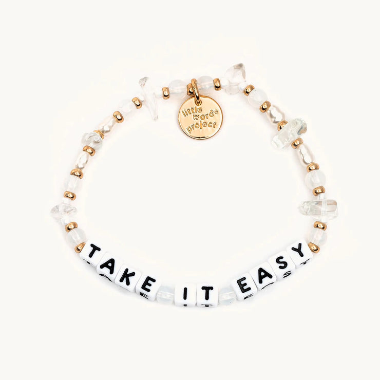 letter bead bracelet | take it easy