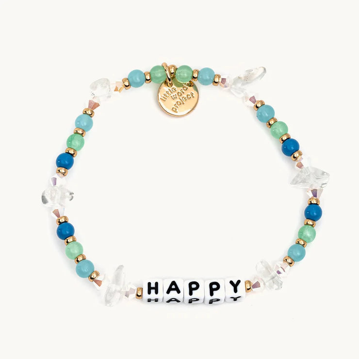 letter bead bracelet | happy