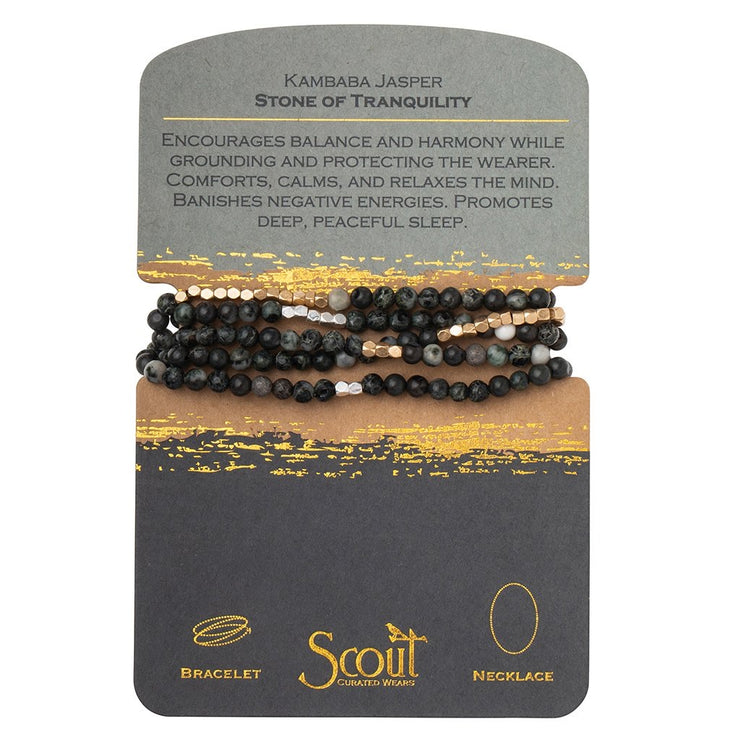 stone wrap bracelet + necklace | stone of tranquility
