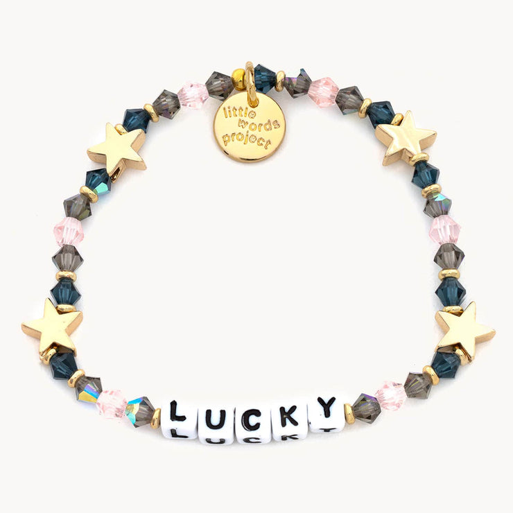 letter bead bracelet | lucky