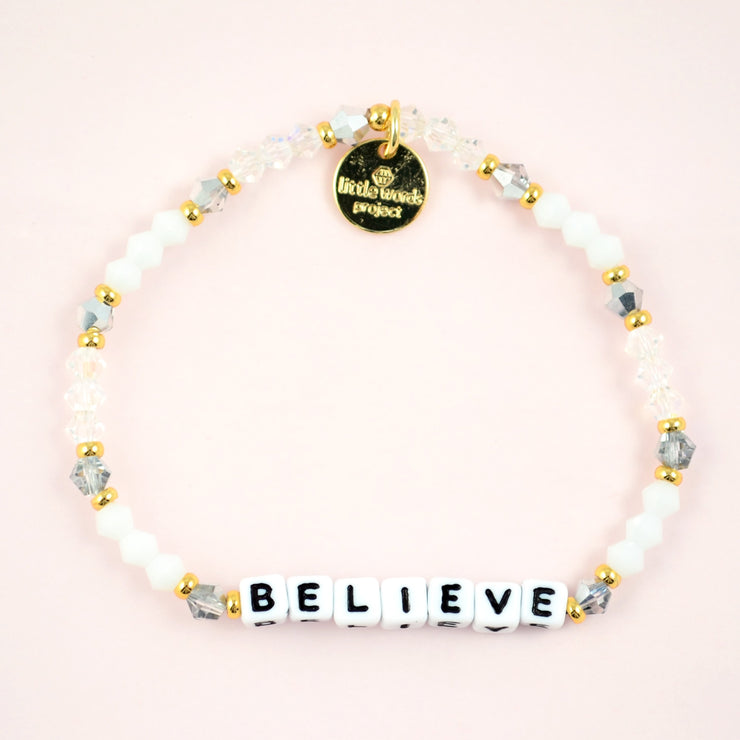 letter bead bracelet | believe