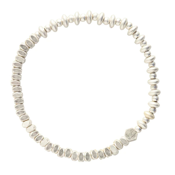 mini metal mixed bead bracelet