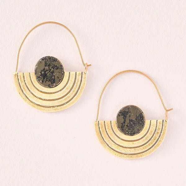 stone orbit earring