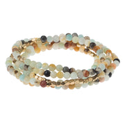 stone wrap bracelet + necklace | stone of courage