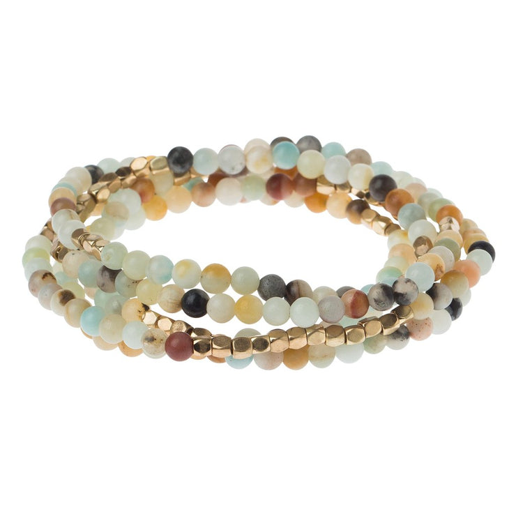 stone wrap bracelet + necklace | stone of courage