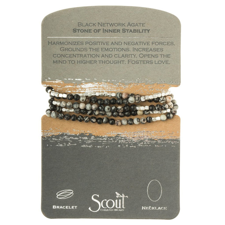 stone wrap bracelet + necklace | stone of inner stability