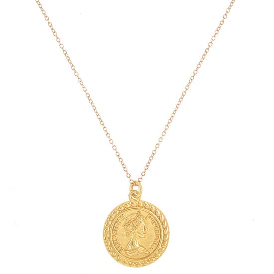 the queen coin necklace